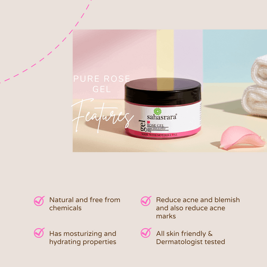 Pure Rose Gel – Hydrating & Brightening Skin Gel | Sahasrara
