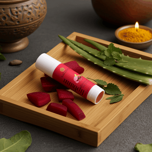 Beetroot lip balm for dark pigmented lips – Sahasrara Ayurveda