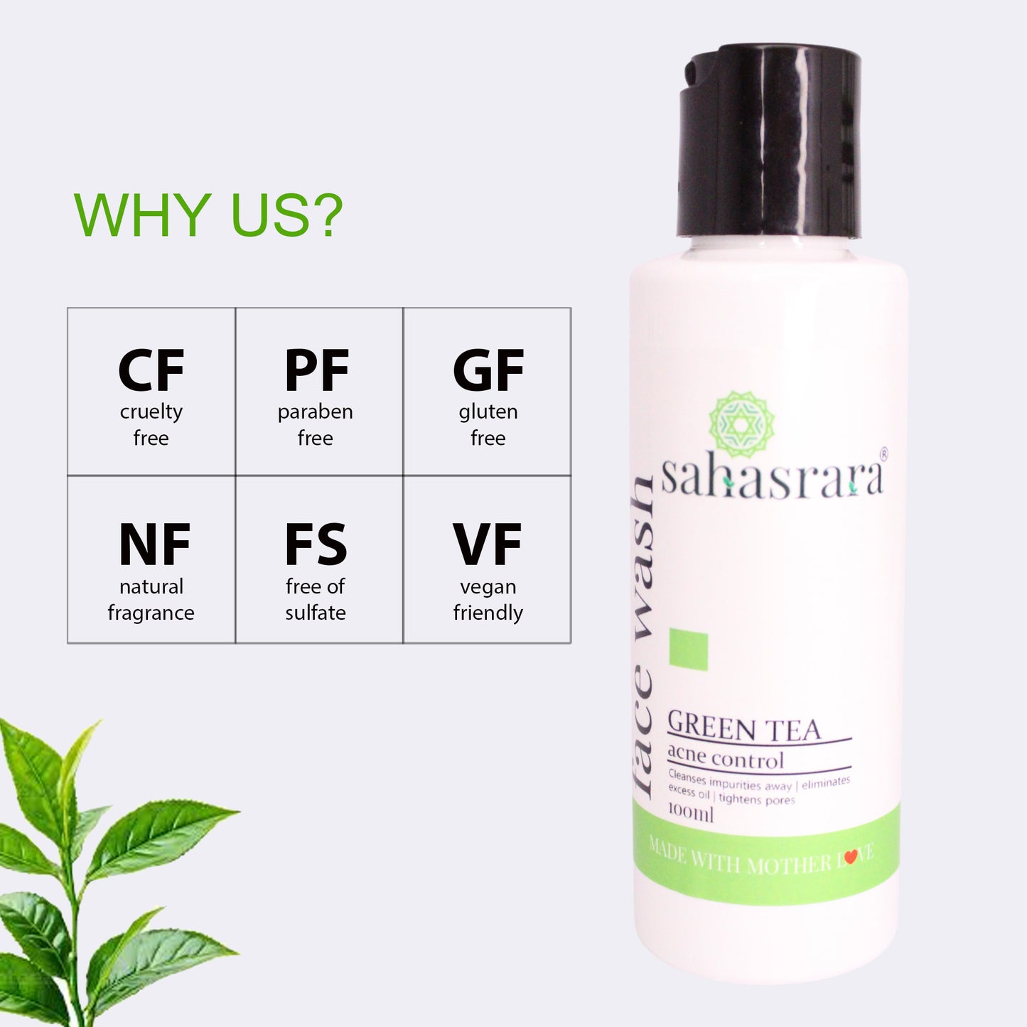 Green Tea Face Wash | Oil Control & Refreshing Cleanse