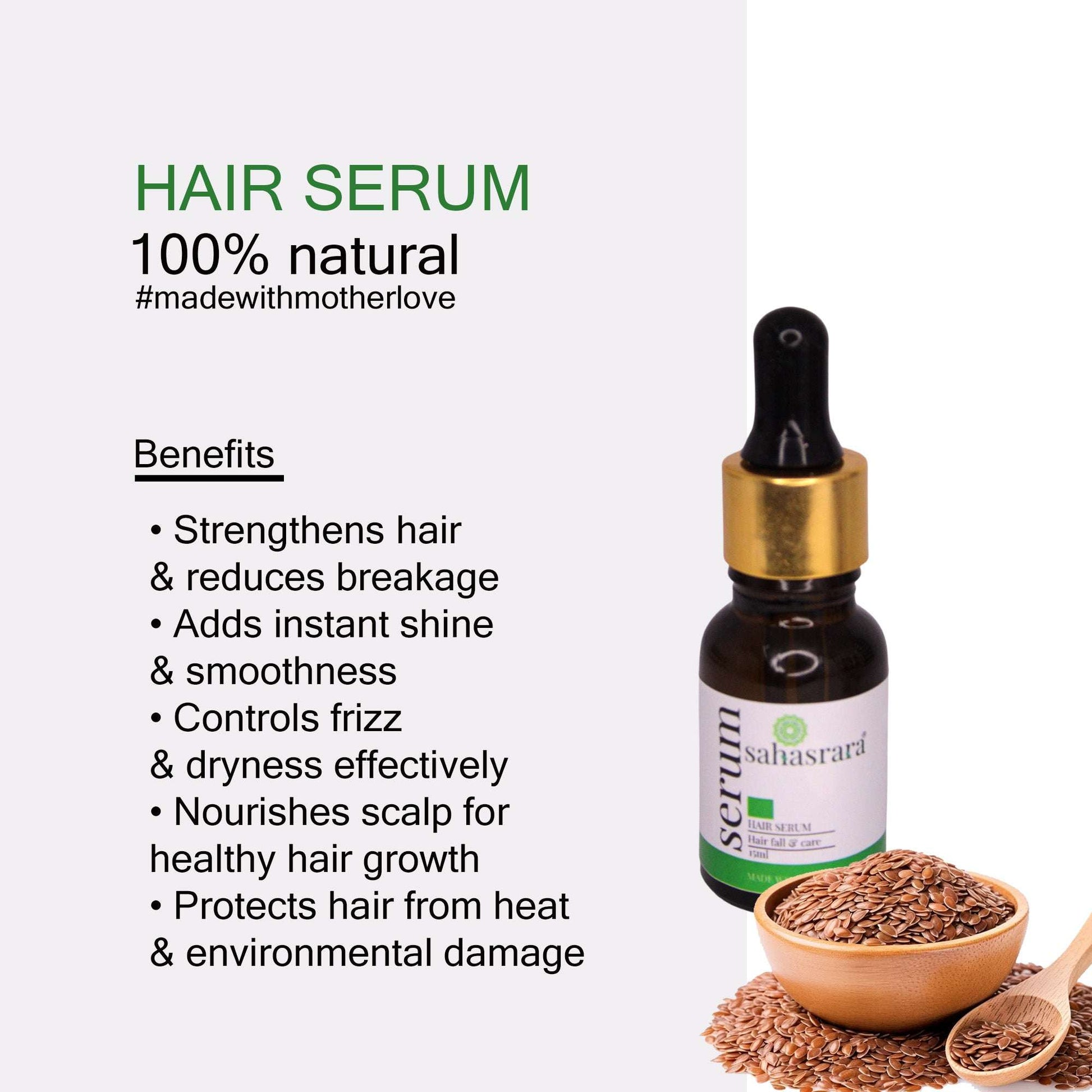 Hair Nourishing Serum - Ayurvedic Repair & Frizz Control for Smooth Hair