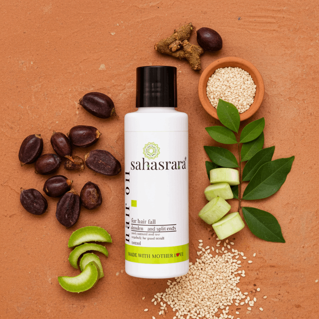 Sahasrara Hair Oil | Strength & Hair Growth (Hair fall & Dandruff )